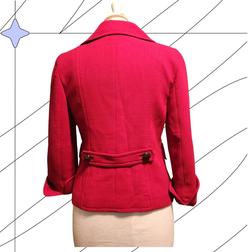 Talbots Red Wool Blazer - Size 4 - Picture 4 of 6